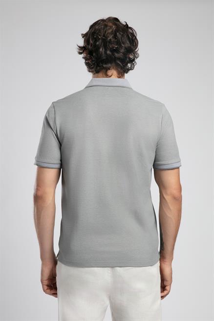 Rasco Erkek Polo Yaka T-Shirt Gri