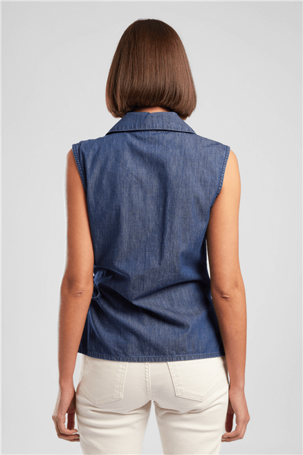 REECE Denim Kadın Bluz Mavi