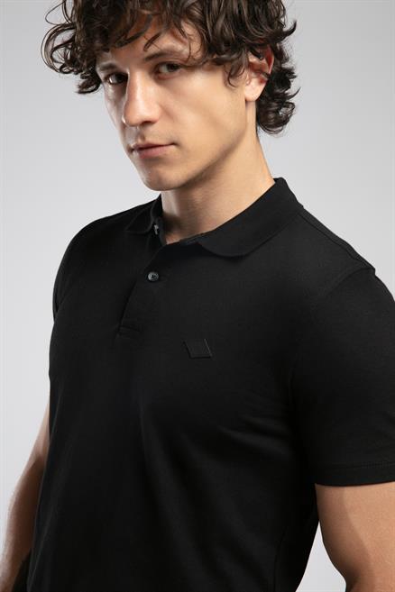 Resao Erkek Polo Yaka T-Shirt Siyah