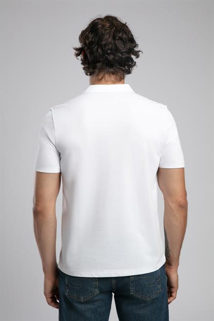Resao Erkek Polo Yaka T-Shirt Beyaz