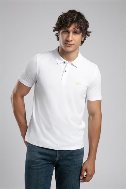 Resao Erkek Polo Yaka T-Shirt Beyaz