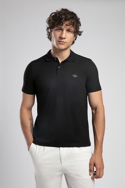 Resao Erkek Polo Yaka T-Shirt Siyah