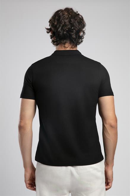 Resao Erkek Polo Yaka T-Shirt Siyah