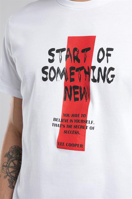 Ric Erkek %100 Pamuk O Yaka T-Shirt Beyaz