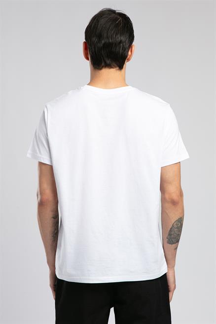 Ric Erkek %100 Pamuk O Yaka T-Shirt Beyaz