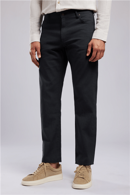 Rıcky Erkek High Rise Straight Fit %100 Pamuk Pantolon Mavi
