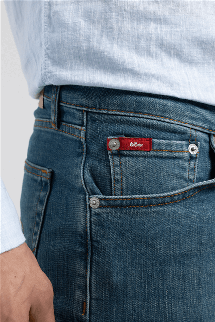 Ricky Erkek Hıgh Rıse Straıght Rahat Kesim Yüksek Bel Düz Paça Jean Pantolon Yeşil