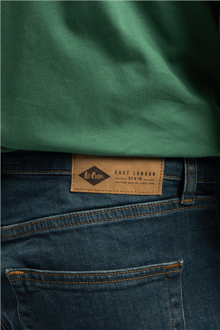 Rıcky Erkek High Rise Straight Fit Pamuklu Jean Pantolon Yeşil
