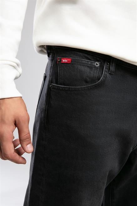 Ricky Erkek Hıgh Rıse Straıght Rahat Kesim Yüksek Bel Düz Paça Jean Pantolon Siyah