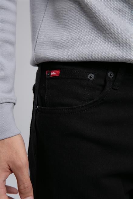 Ricky Erkek Hıgh Rıse Straıght Rahat Kesim Yüksek Bel Düz Paça Jean Pantolon Siyah