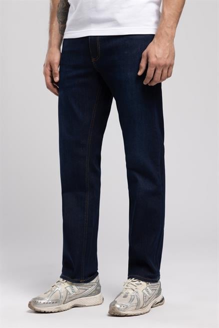 Rico Yüksek Bel Düz Kesim Düz Paça Mavi Erkek Jean Pantolon