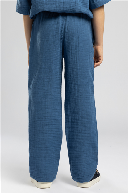 Rıse Erkek Çocuk Straight Fit %100 Pamuk Pantolon Mavi