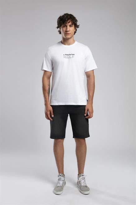 Rolanes Erkek %100 Pamuk O Yaka T-Shirt Beyaz