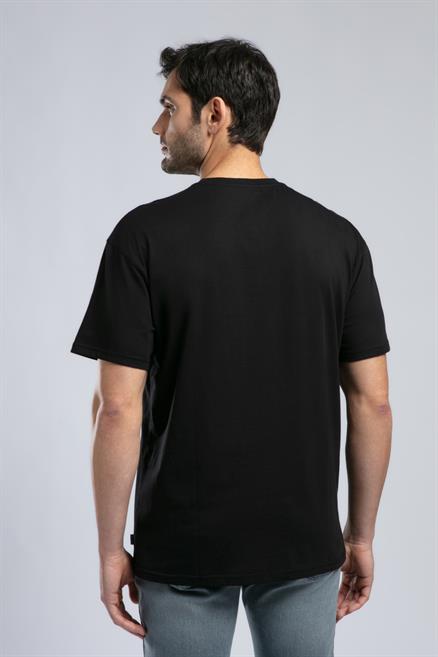 Rolanes Erkek %100 Pamuk O Yaka T-Shirt Siyah