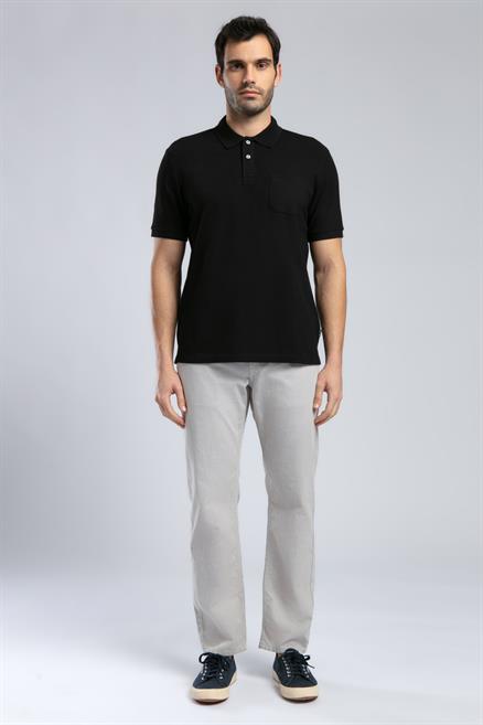 Rolan Erkek %100 Pamuk Polo Yaka T-Shirt Siyah