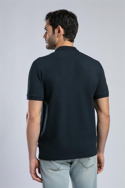 Rolan Erkek %100 Pamuk Polo Yaka T-Shirt Lacivert