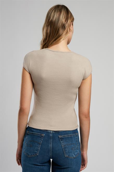 Rosa Kadın O Yaka T-Shirt Bej