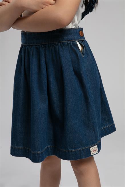 Salisbury Kız Çocuk %100 Pamuk Jean Elbise Denim
