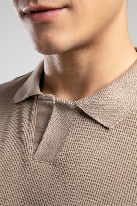 Sirius Erkek Polo Yaka Sweatshirt Kahverengi