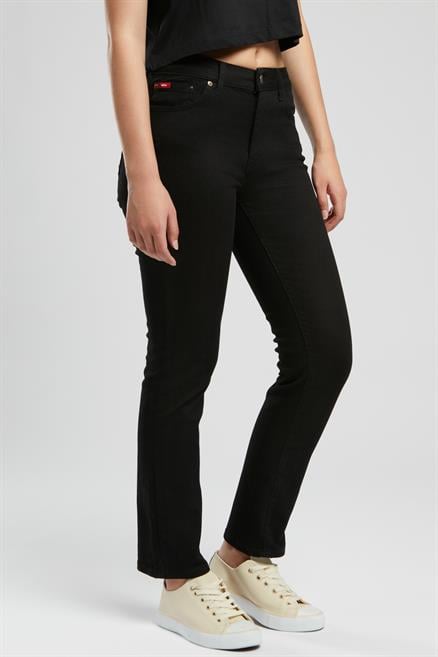 Susie Normal Bel Normal Kesim Düz Paça Siyah Kadın Jean Pantolon