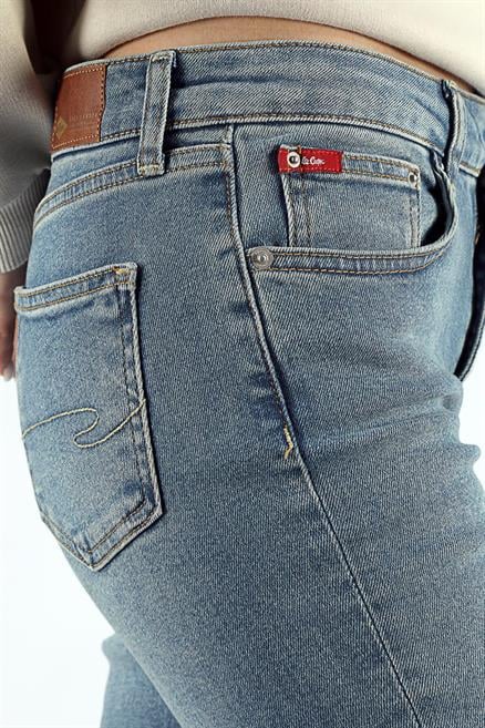 Susie Yüksek Bel Normal Kesim Düz Paça Spencer Kadın Jean Pantolon