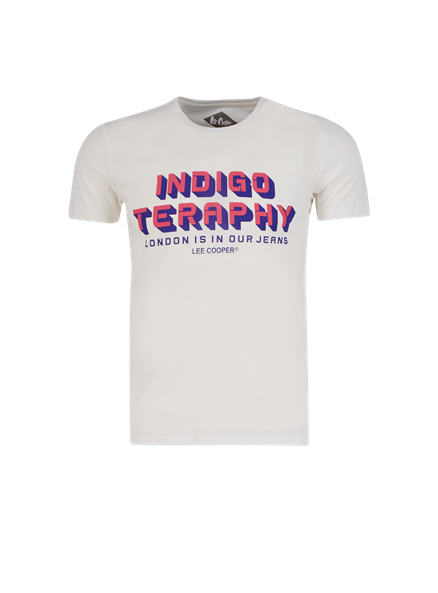 Teraphy Erkek %100 Pamuk Bisiklet Yaka T-Shirt Off White