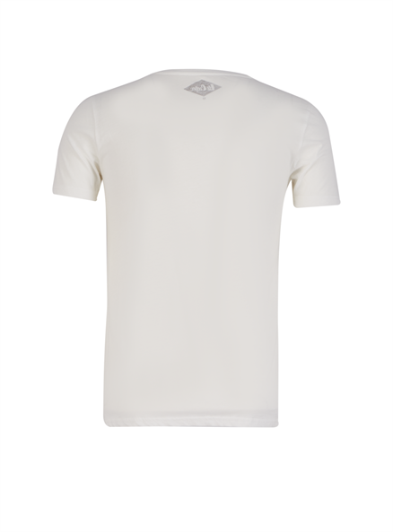 Teraphy Erkek %100 Pamuk Bisiklet Yaka T-Shirt Off White