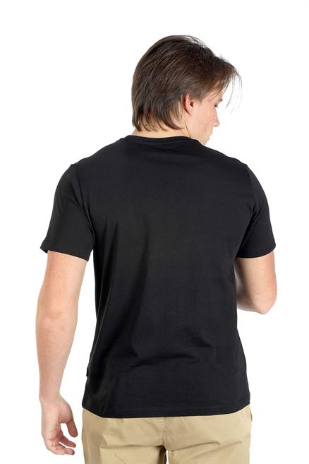 Tesse Erkek %100 Pamuk O Yaka T-Shirt Siyah