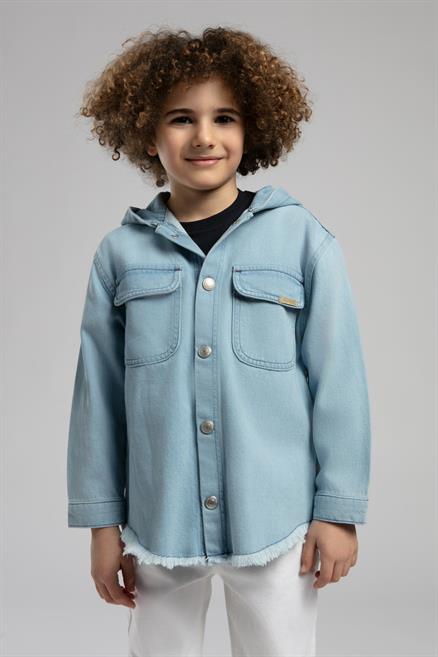Texas Erkek Çocuk %100 Pamuk Jean Gömlek Denim