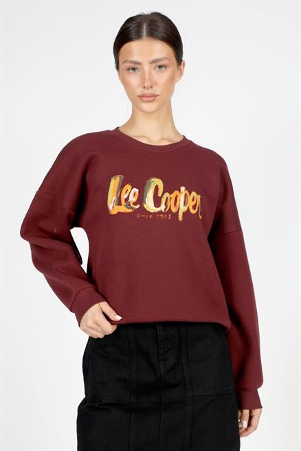 Tila Kadın O Yaka Sweatshirt Bordo