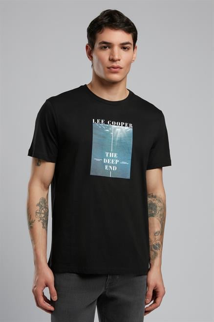 Zora Erkek %100 Pamuk O Yaka T-Shirt Siyah