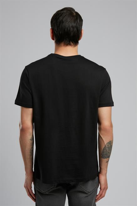 Zora Erkek %100 Pamuk O Yaka T-Shirt Siyah