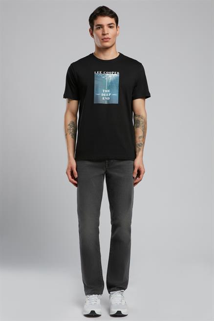 Zora Erkek %100 Pamuk O Yaka T-Shirt Siyah