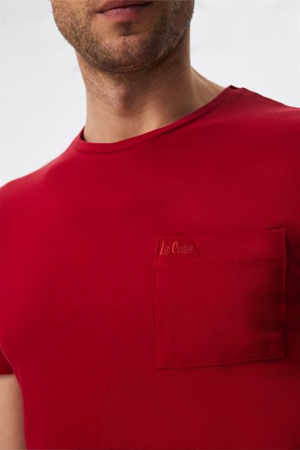 Twingo Erkek %100 Pamuk O Yaka Pike T-Shirt Kırmızı