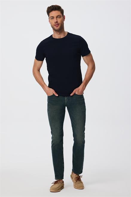 Twingos 1 Erkek %100 Pamuk Pike O Yaka T-Shirt Lacivert