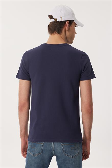 Twingos 3 Erkek %100 Pamuk Pike O Yaka T-Shirt Lacivert