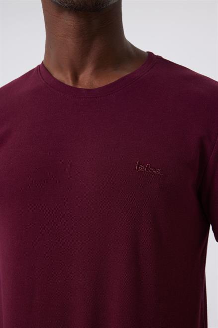 Twingos 6 Erkek %100 Pamuk Pike O Yaka T-Shirt Bordo