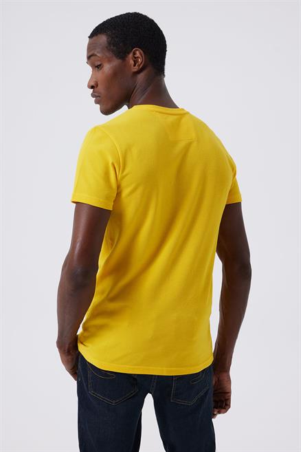Twingos 6 Erkek %100 Pamuk Pike O Yaka T-Shirt Sarı