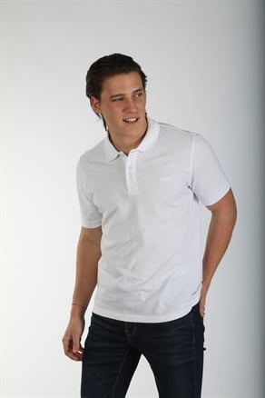 Twins 1 Erkek %100 Pamuk Pike Polo Yaka T-Shirt Beyaz