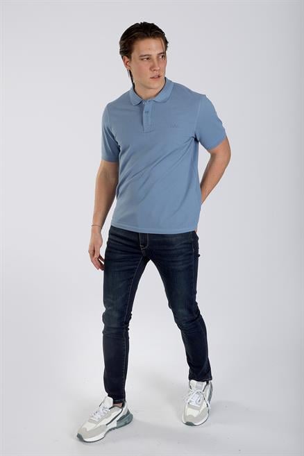 Twins 1 Erkek %100 Pamuk Pike Polo Yaka T-Shirt Açık Mavi