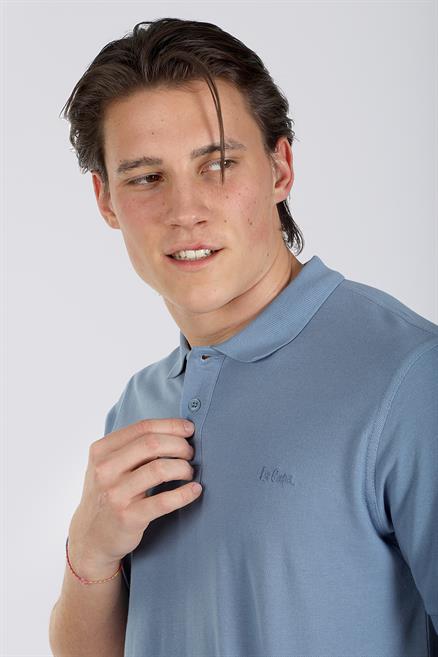 Twins 1 Erkek %100 Pamuk Pike Polo Yaka T-Shirt Açık Mavi