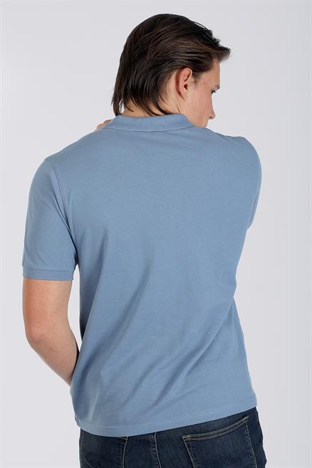 Twins 1 Erkek %100 Pamuk Pike Polo Yaka T-Shirt Açık Mavi