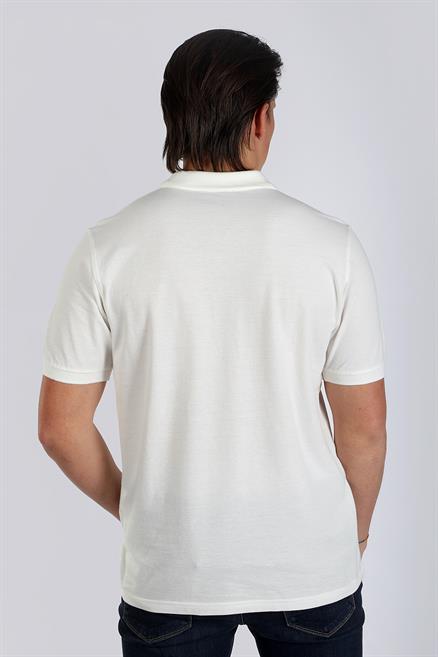 Twins 1 Erkek %100 Pamuk Pike Polo Yaka T-Shirt Ekru