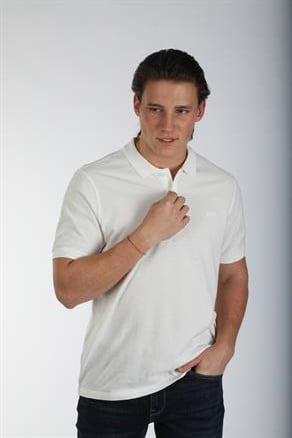 Twins 1 Erkek %100 Pamuk Pike Polo Yaka T-Shirt Ekru