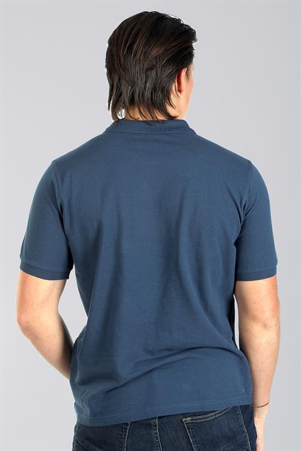 Twins 1 Erkek %100 Pamuk Pike Polo Yaka T-Shirt İndigo