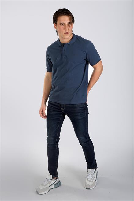 Twins 1 Erkek %100 Pamuk Pike Polo Yaka T-Shirt İndigo