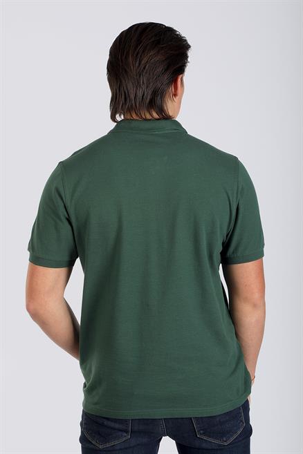 Twins 1 Erkek %100 Pamuk Pike Polo Yaka T-Shirt Koyu Yeşil