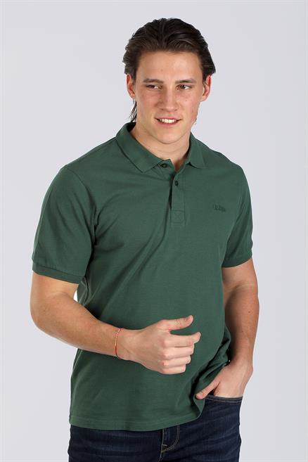 Twins 1 Erkek %100 Pamuk Pike Polo Yaka T-Shirt Koyu Yeşil