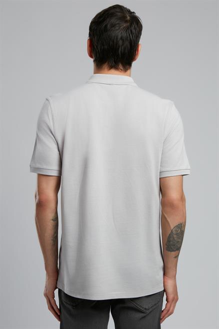 Twins Erkek %100 Pamuk Polo Yaka T-Shirt Taş