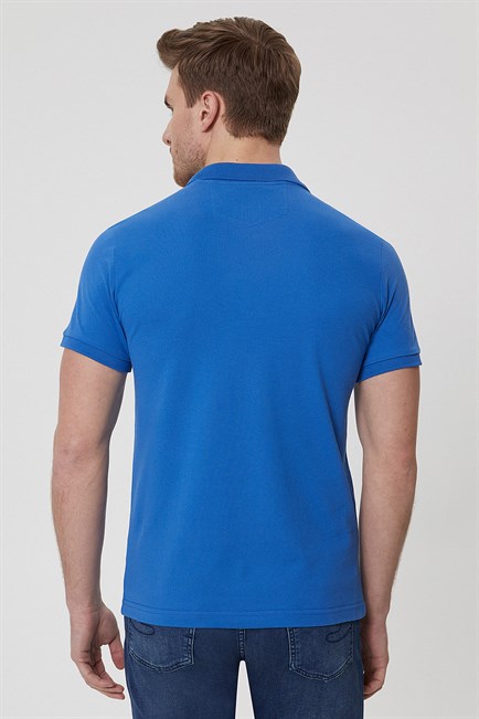 Twins Erkek %100 Pamuk Polo Yaka T-Shirt Saks